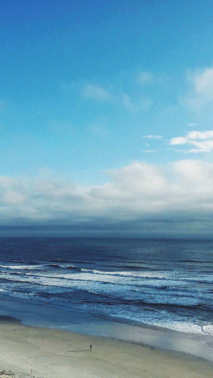 736x1308 Ocean Blue Sky Cloud Nature IPhone 6 Wallpaper Download. IPhone Wallpaper, IPad Wallpaper One Stop Download. Blue Sky Clouds, Seascape, Scenery