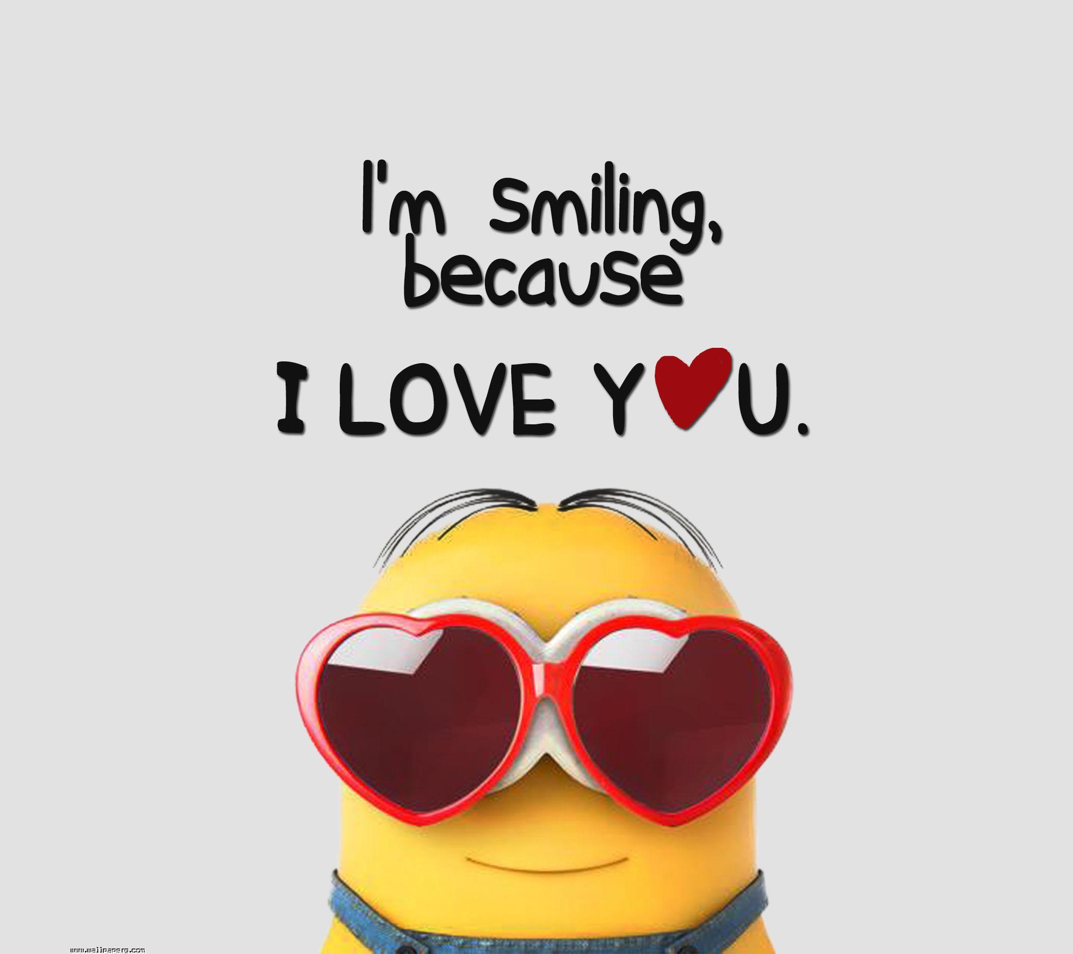 2160x1920 Download I am smiling becausei love you quote wallpaper- For Mobile Phone