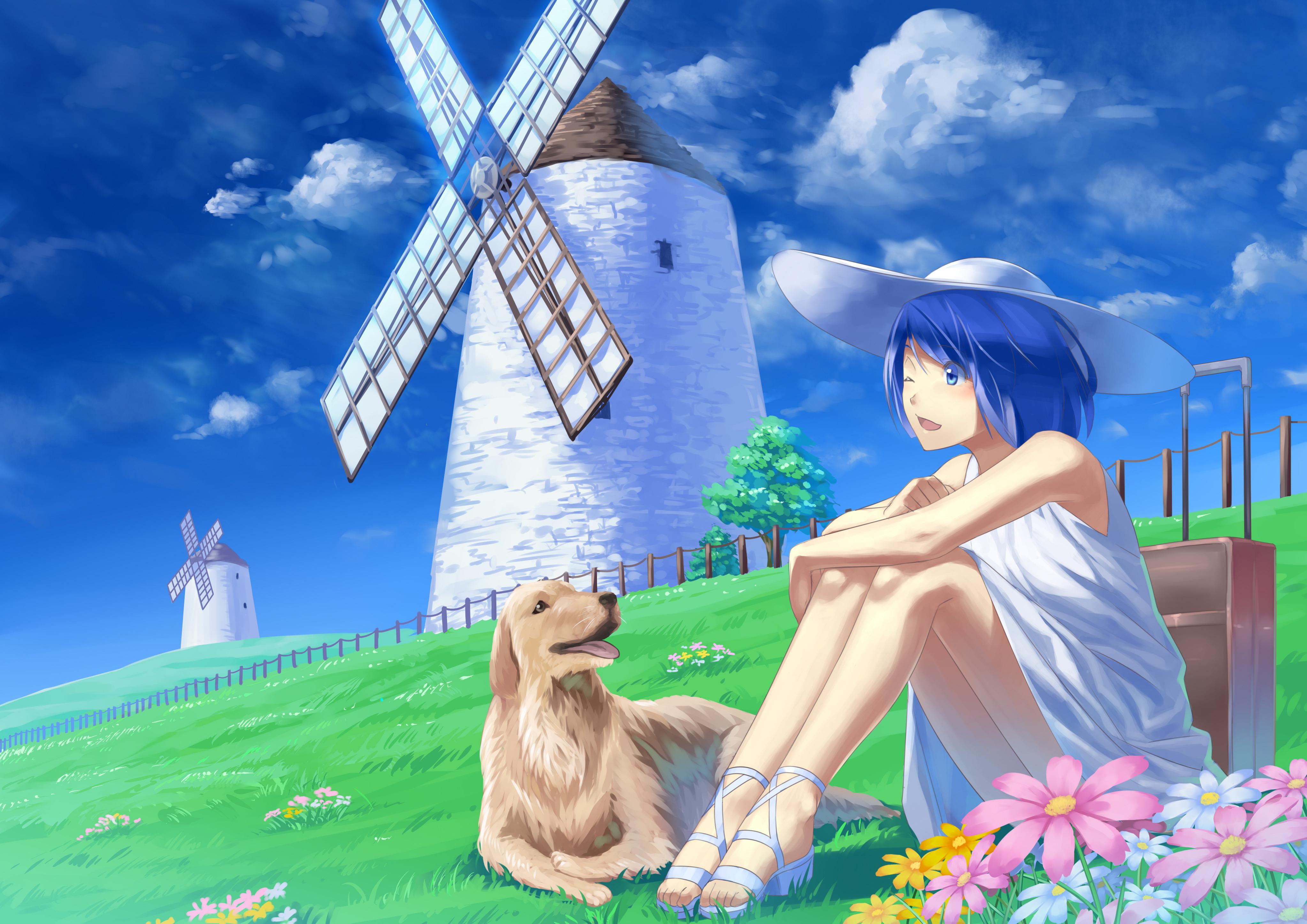4092x2893 Cute Anime Girl Wallpaper