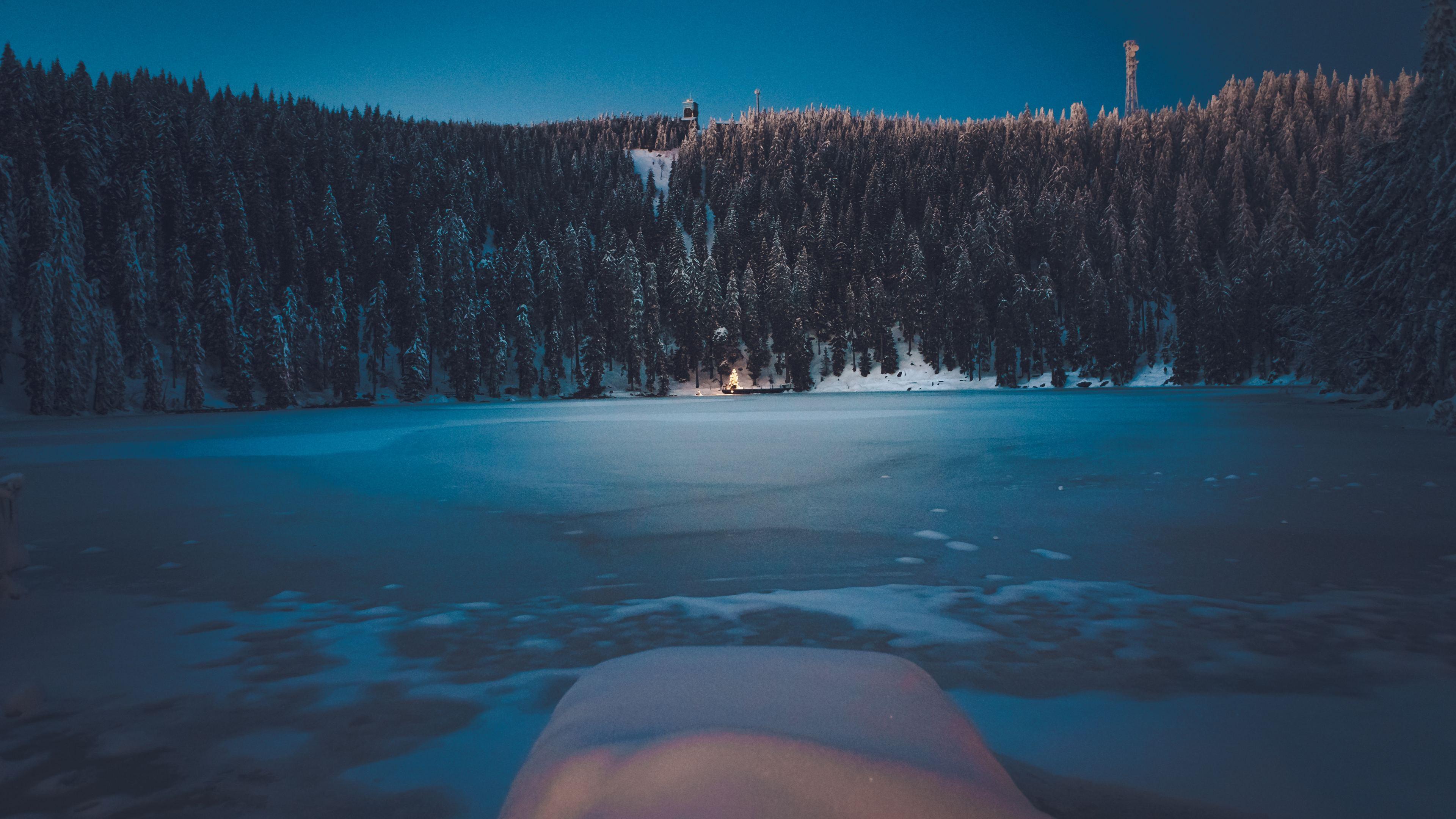 3840x2160 Wallpaper 4k Winter Forest Landscape Mountains Snow Trees 4k Wallpaper