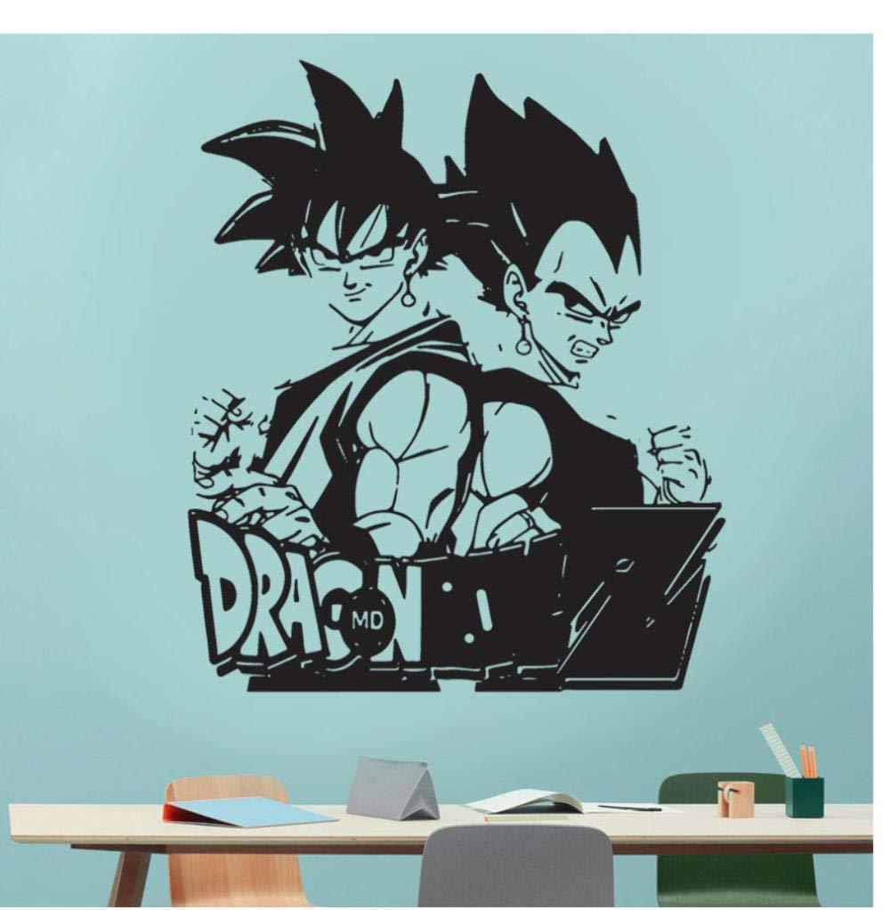 1000x1022 Goku Decal Removable Wall Sticker Graphic Art House Decoration Vinyl Cartoon Decal for Kids Room Wallpaper 57x67cm