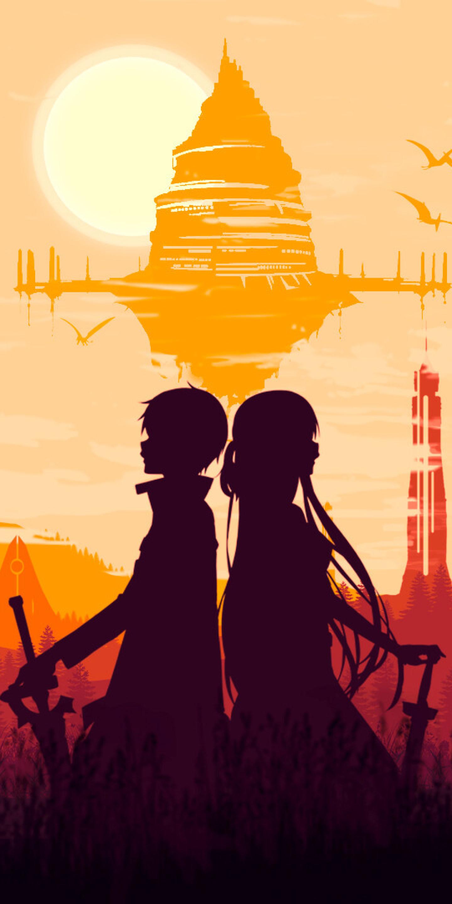 1440x2880 Asuna Yuuki & Kirito Cool Sword Art Online 1440x2880 Resolution Wallpaper, HD Anime 4K Wallpaper, Image, Photo and Background
