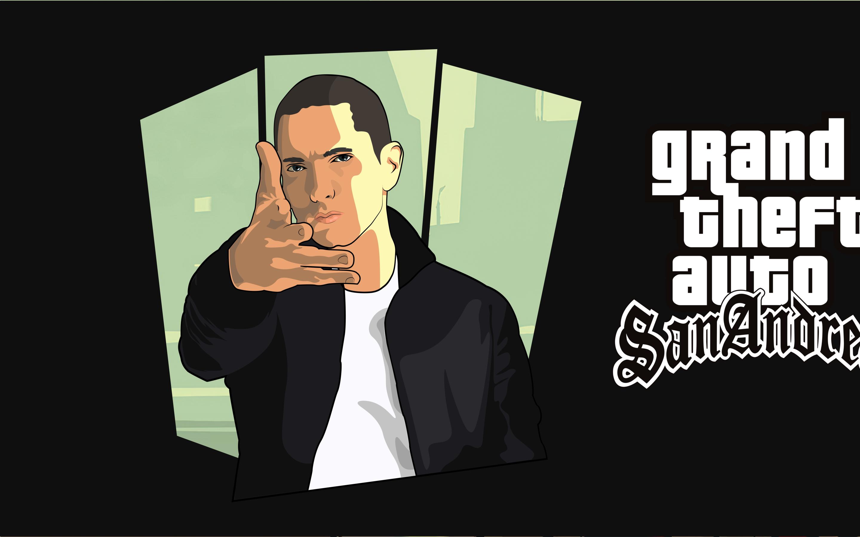 2880x1800 Eminem GTA San Andreas Art Macbook Pro Retina Wallpaper, HD Games 4K Wallpaper, Image, Photo and Background
