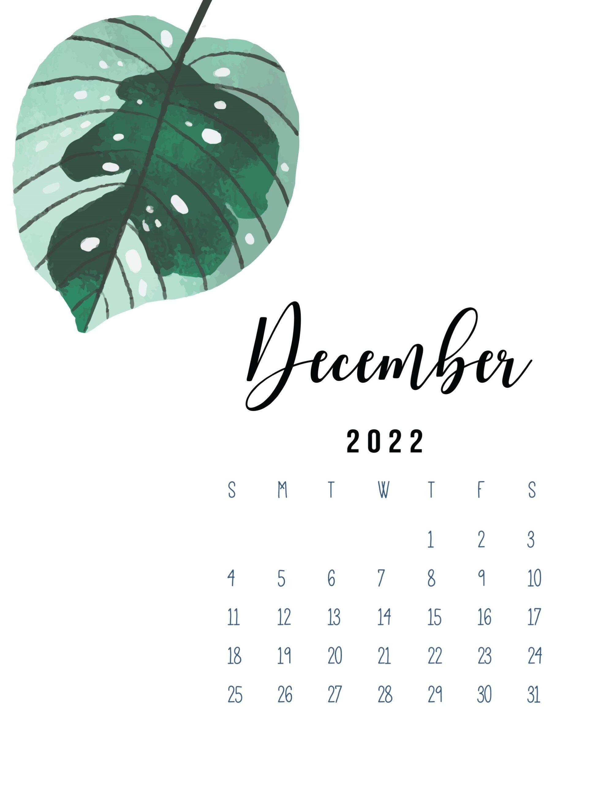 1978x2560 Free Printable December 2022 Calendars