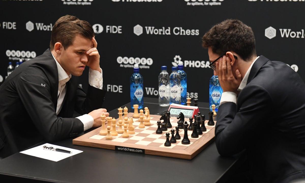 1200x720 Magnus Carlsen and Fabiano Caruana play to bloodless draw in Game 4