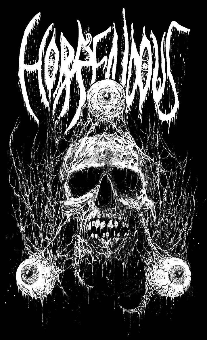 720x1180 2018_HORRENDOUS_Riddick_thumbnail. Skeleton artwork, Heavy metal art, Japanese horror
