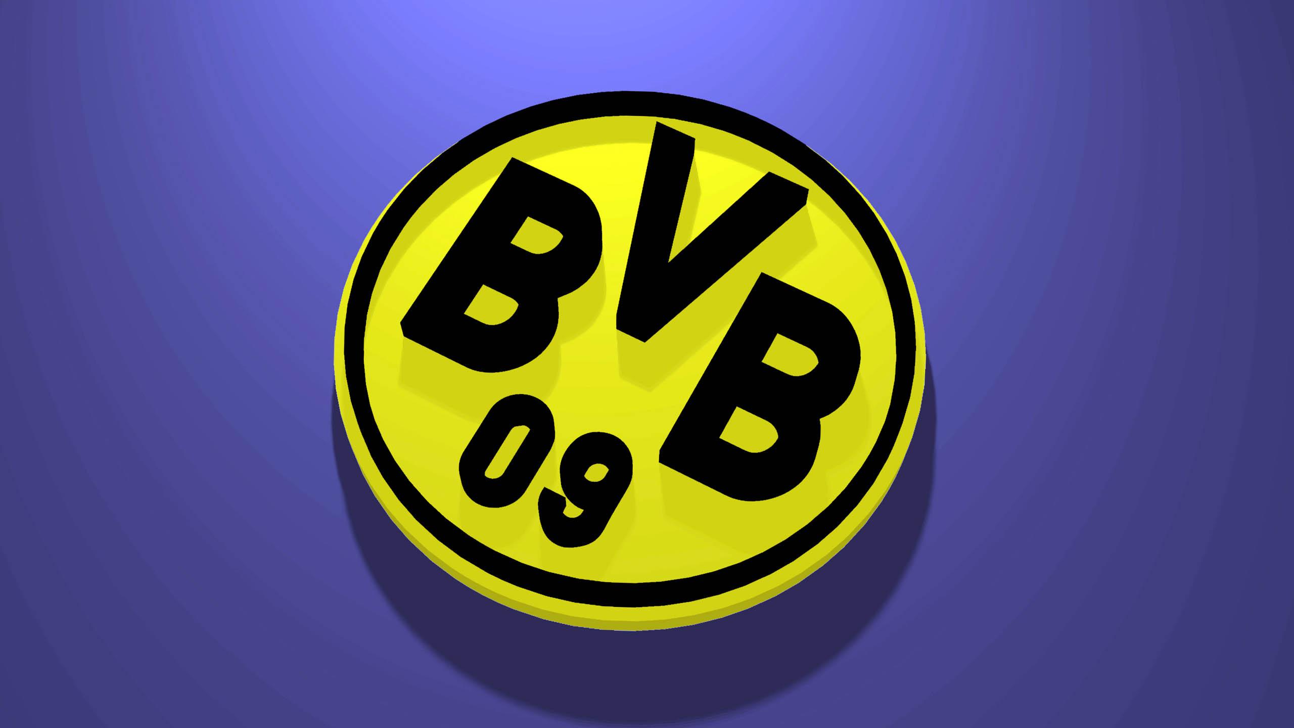 2560x1440 Borrussia Dortmund 3D Logo Wallpaper HD / Desktop and Mobile Background