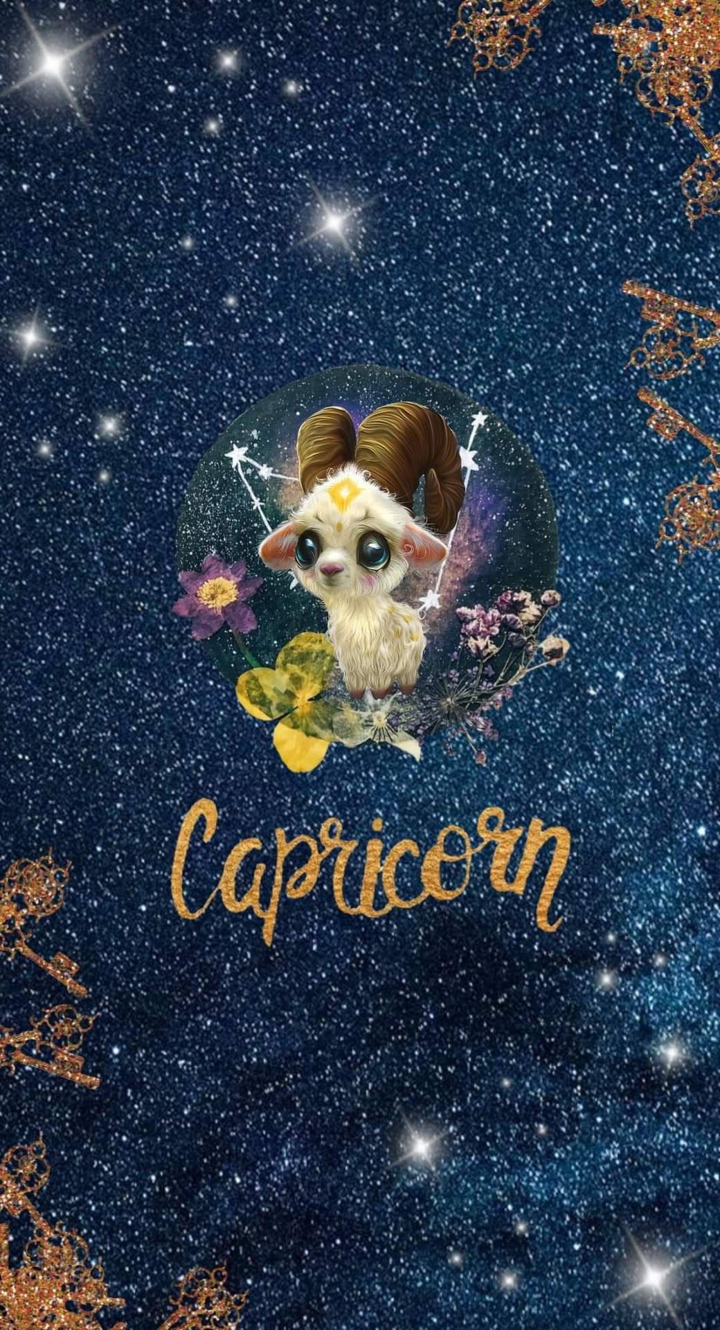 1040x1920 Download Cute Capricorn Goat Wallpaper