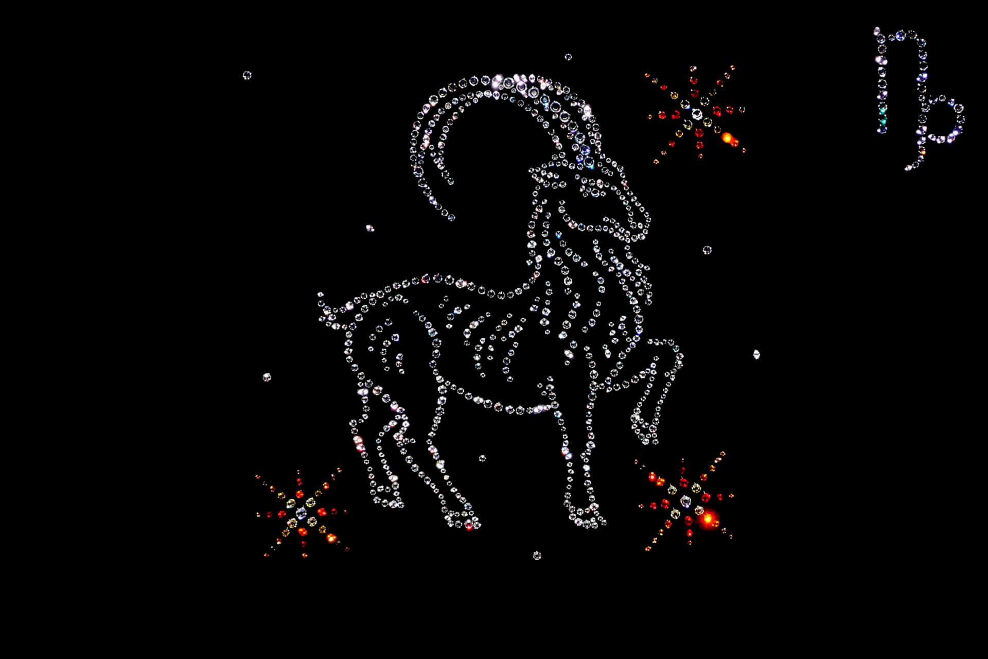 1920x1280 Shiny zodiac sign Capricorn on a black background Desktop wallpaper 640x480