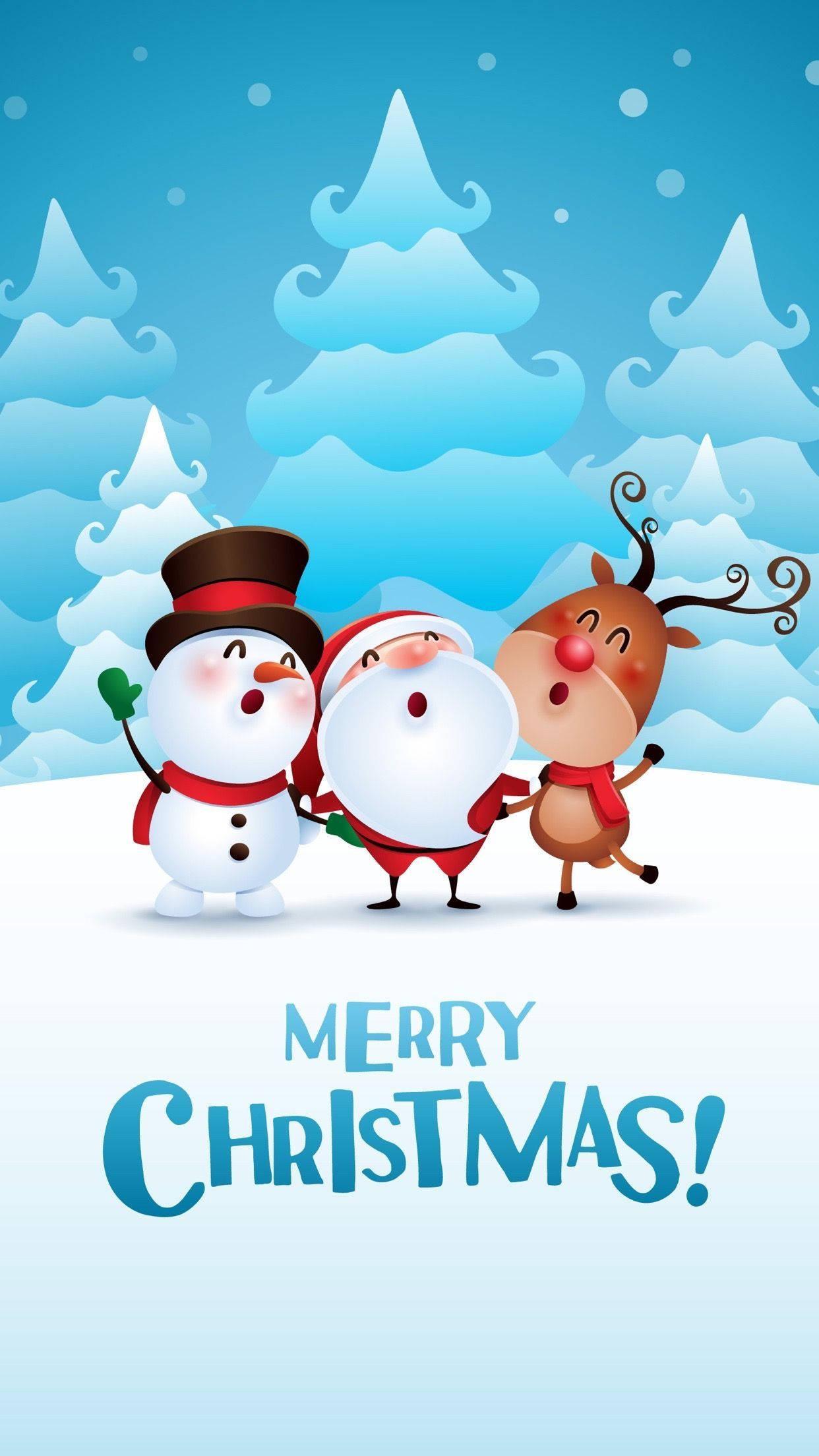 1242x2208 Download Cute Merry Christmas Wallpaper