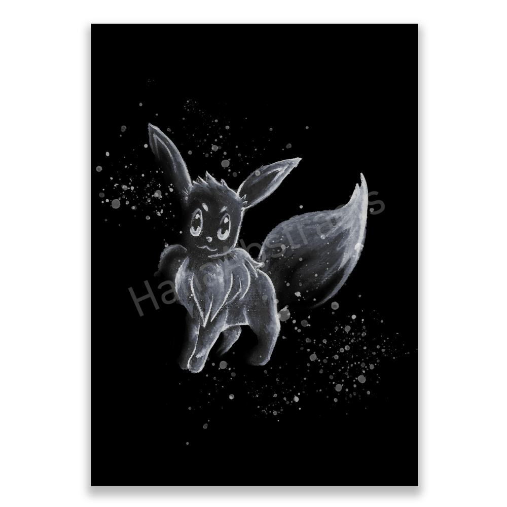 1000x1000 Abstract art inspired by Eevee, Pokemon