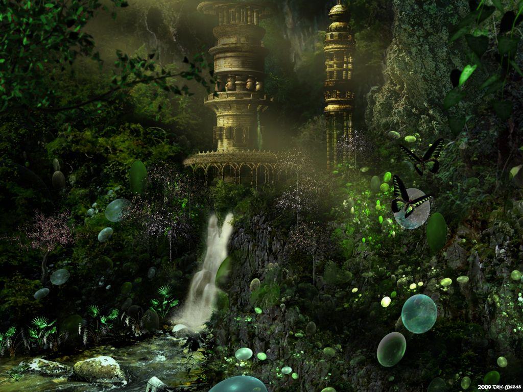 1024x768 Magic Garden Wallpaper