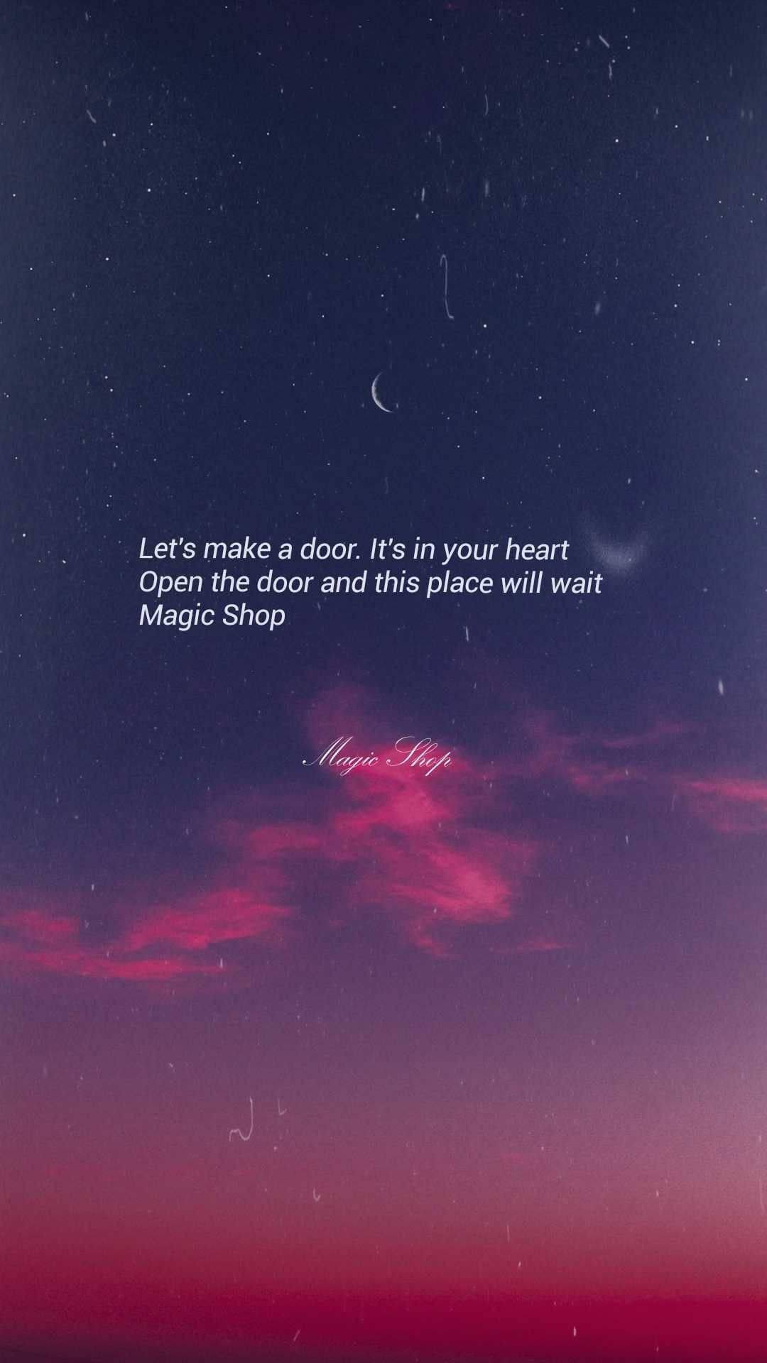 1080x1920 Download Aesthetic Bts Magic Shop Lyrics Wallpaper