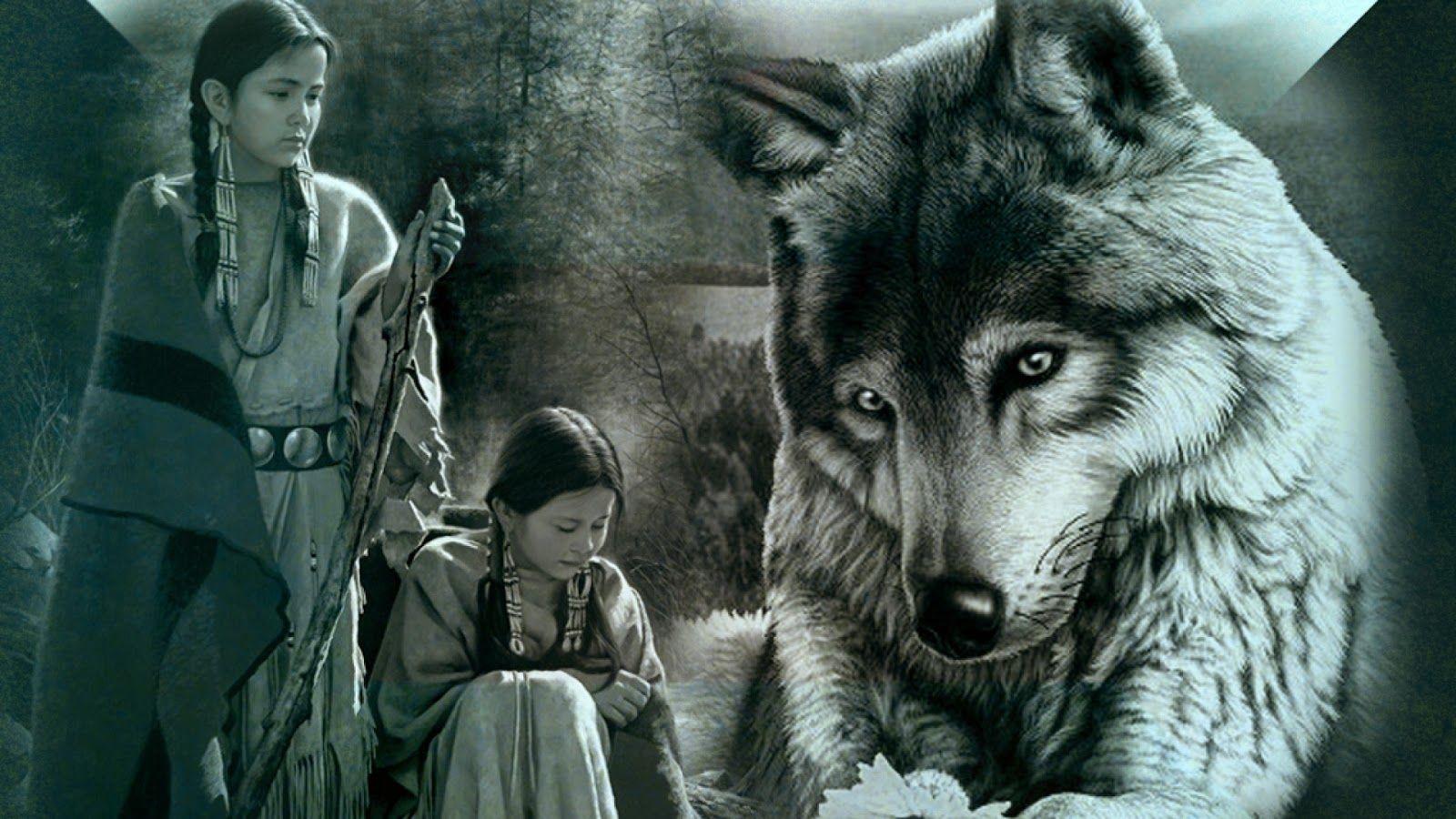 1600x900 Long, Long Ago, An Indian Band Belonging To The Wolf Clan Lived On The Shores Of Tsla A Wat, An Inlet. Native American Wolf, Native American Wolf Art, Indian Wolf
