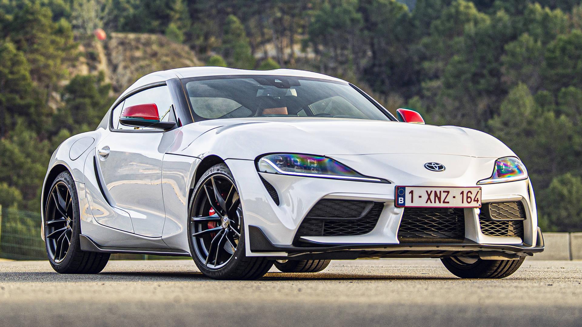 1920x1080 Download 4k Toyota Supra White With Red Mirrors Wallpaper
