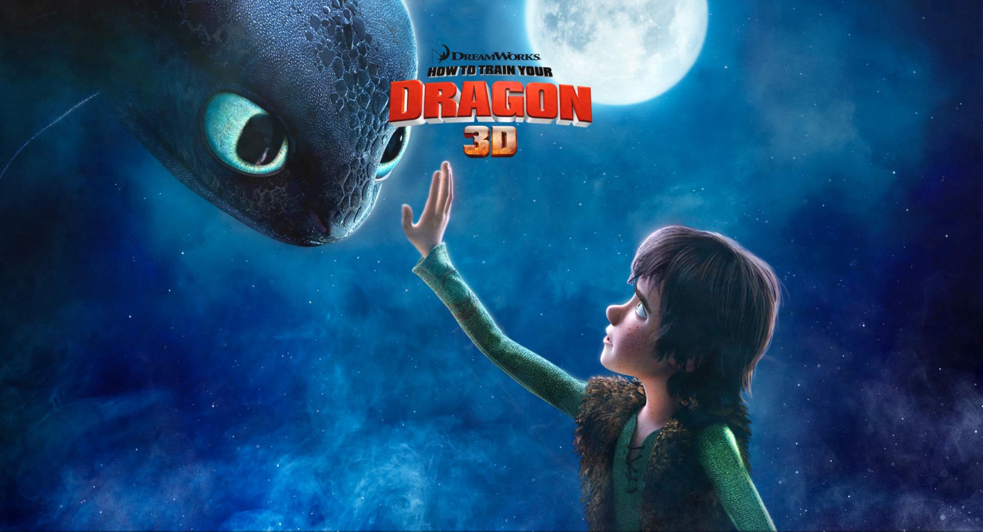 1920x1040 Night Fury Dragon and Hiccup Desktop Wallpaper