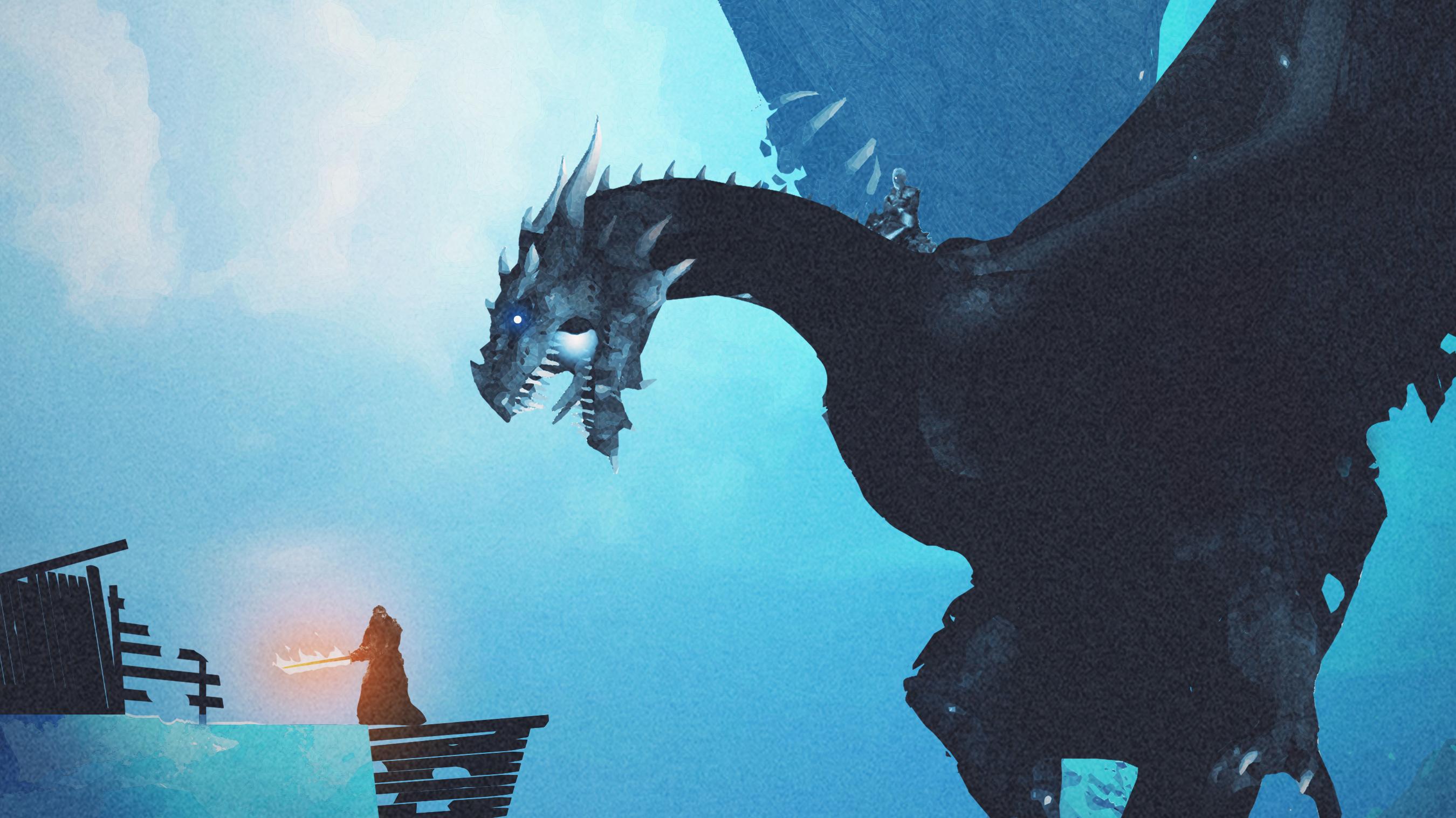 2700x1518 Night King Dragon Vs Lord Of Light, HD Tv Shows, 4k Wallpaper