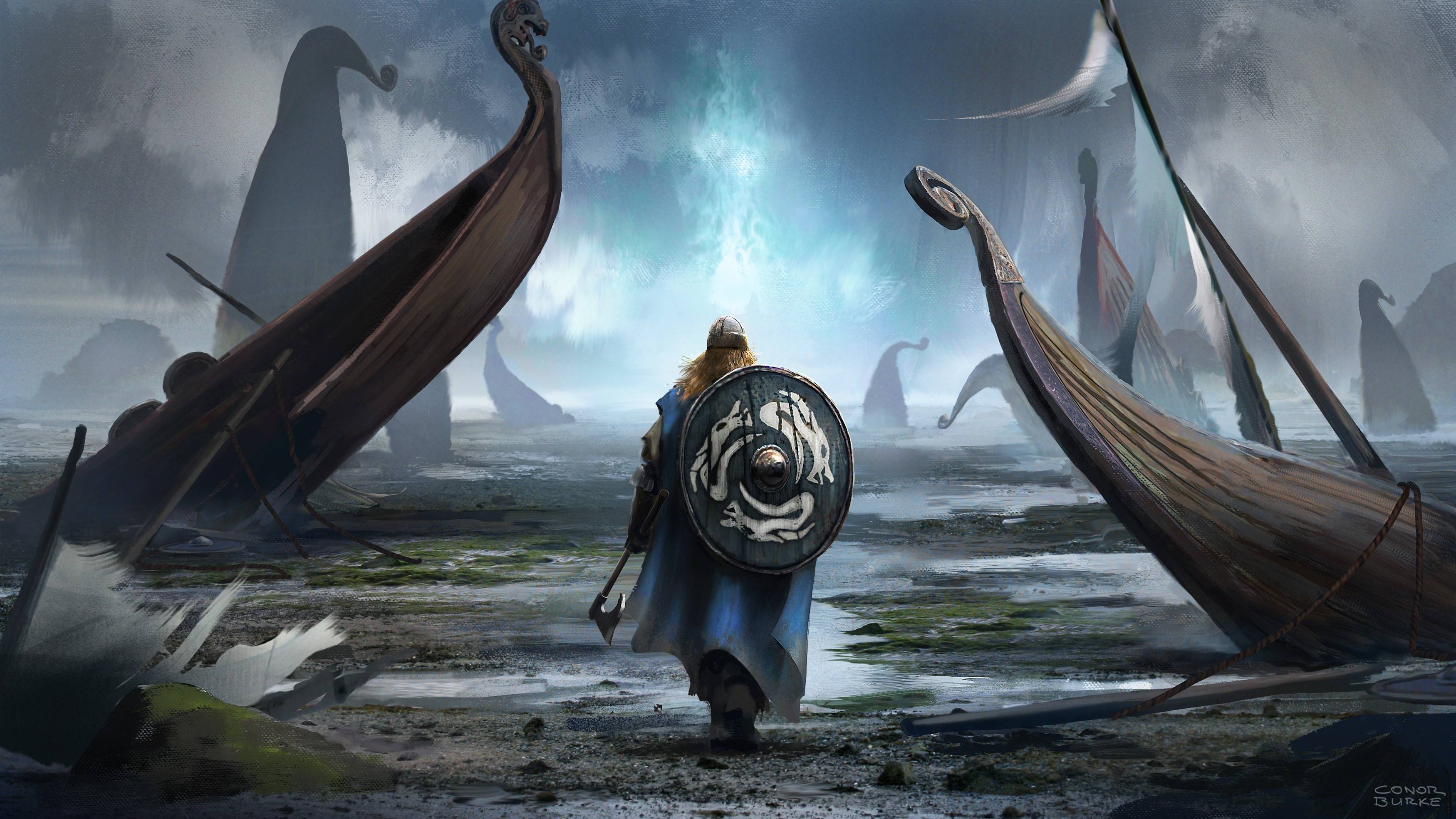 3500x1969 Viking Artwork, HD Artist, 4k Wallpaper, Image, Background, Photo and Picture