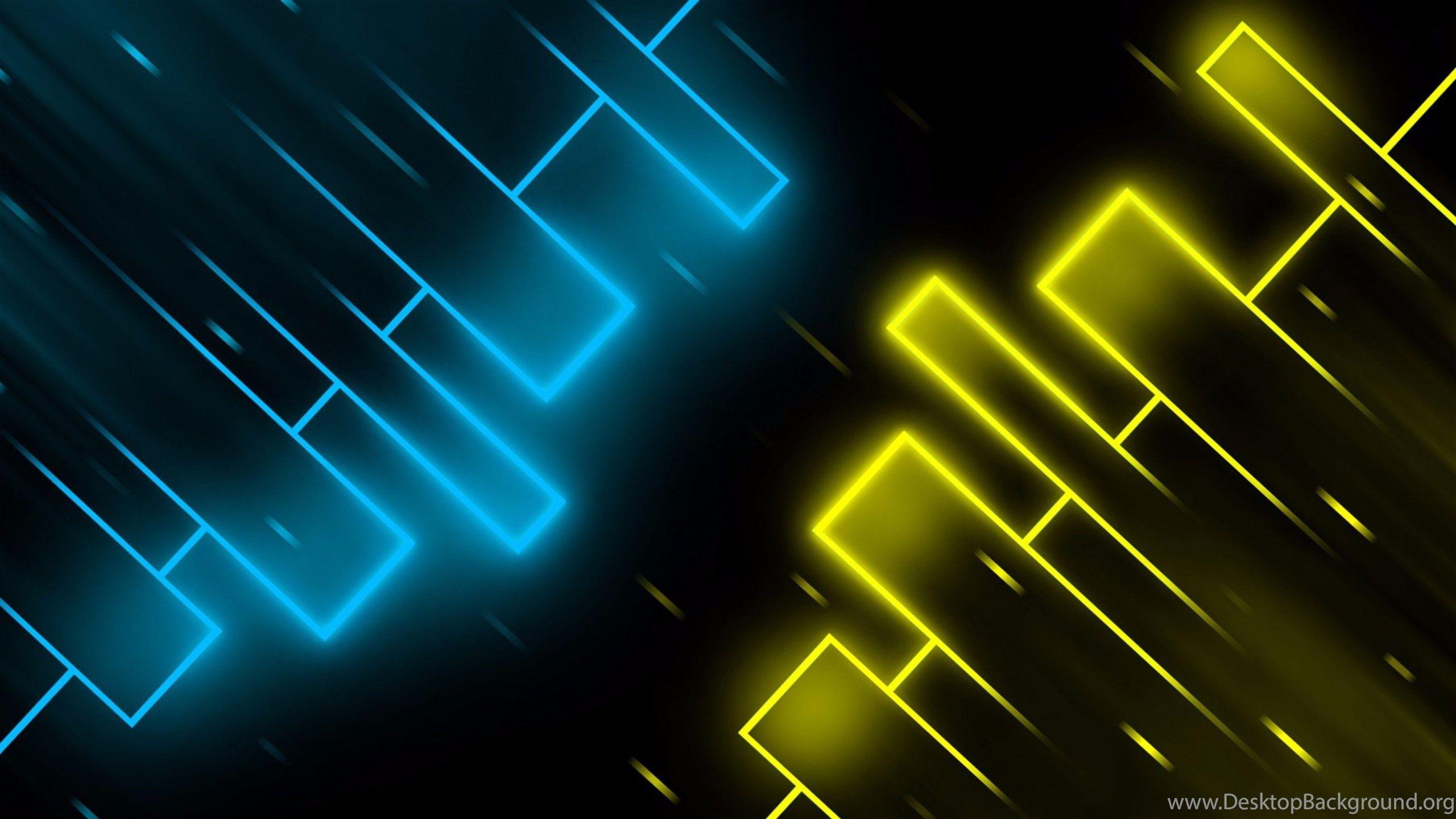 2560x1440 Blue And Gold 2016 4K Abstract Wallpaper Desktop Background