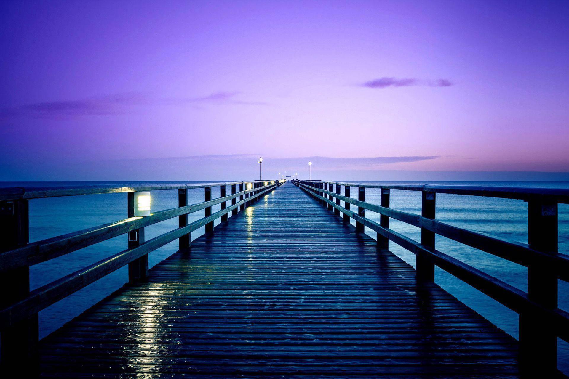 1920x1280 Download Purple Sunset Ocean View Wallpaper