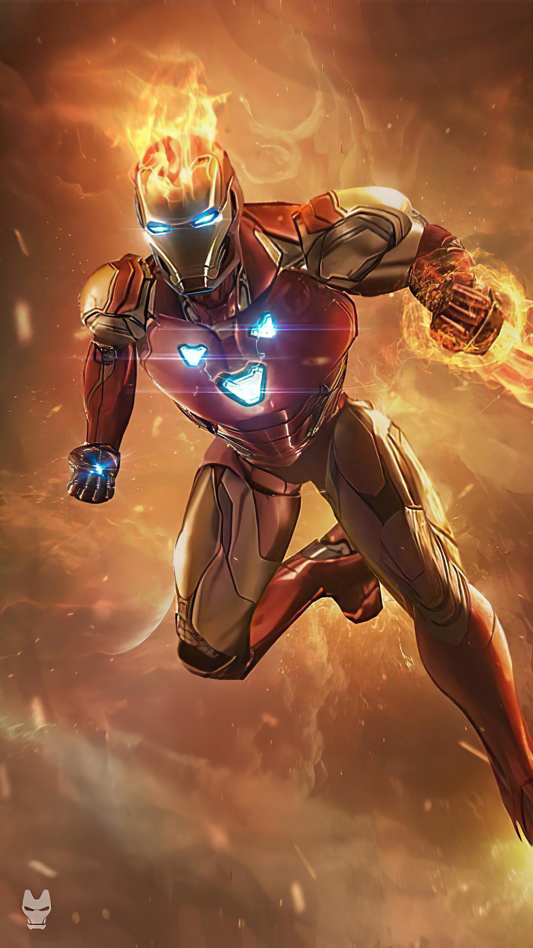 1080x1920 Iron Man Fire iPhone 6s, 6 Plus, Pixel xl , One Plus 3t, 5 HD 4k Wallpaper, Image, Background, Photo and Picture