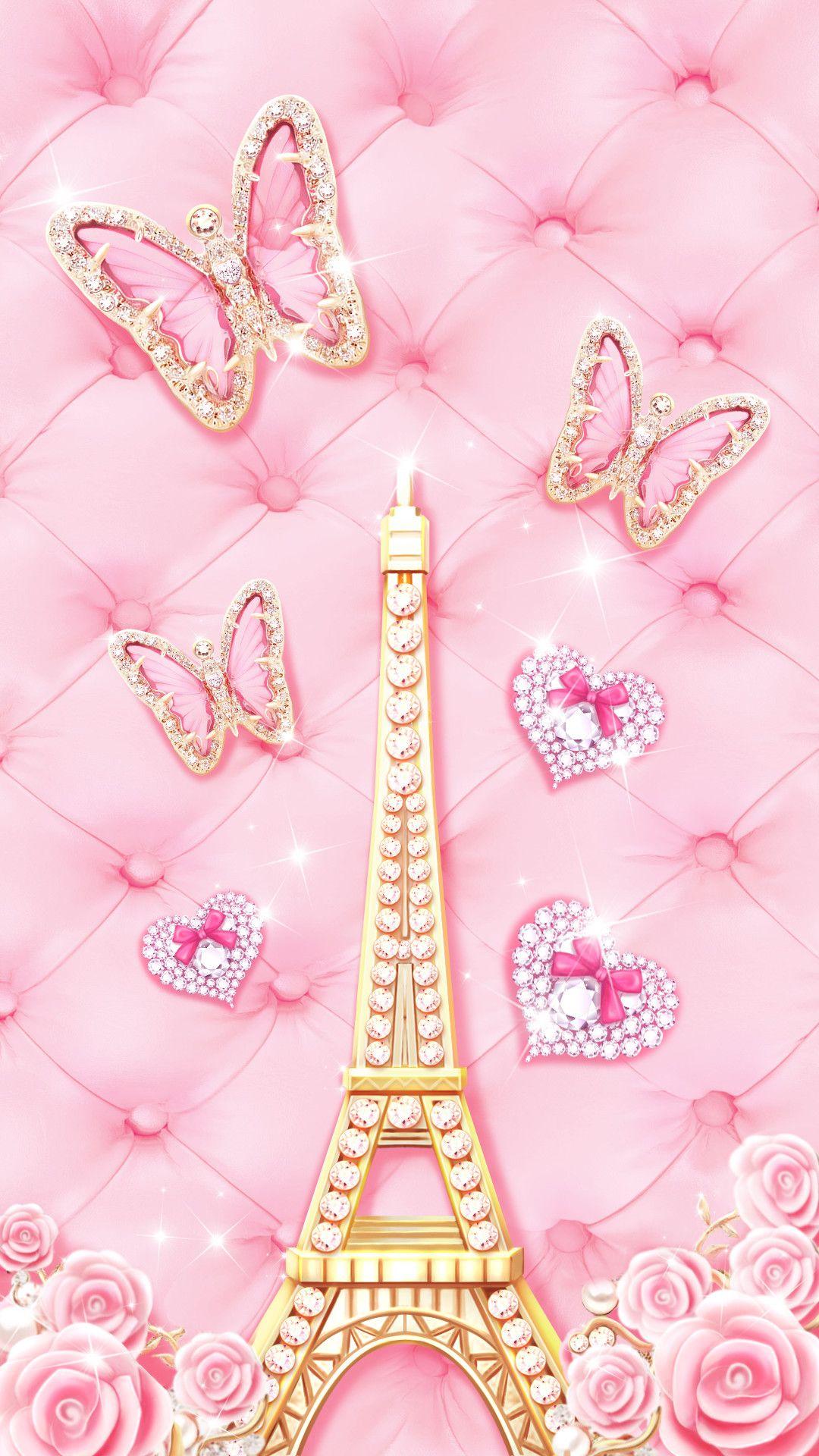 1080x1920 Pink Paris Wallpaper. iPhone wallpaper glitter, Pink paris wallpaper, Paris wallpaper