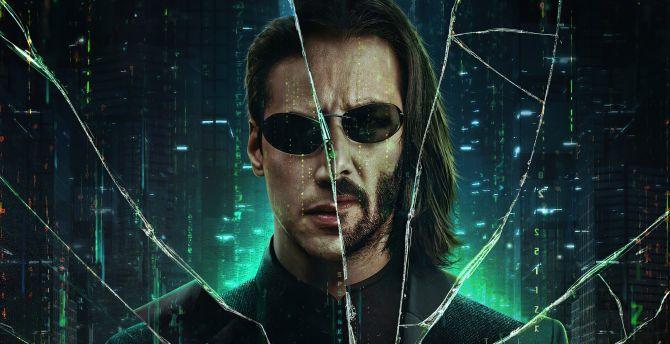 670x344 Wallpaper the matrix resurrections, 2021 desktop wallpaper, HD image, picture, background, 796869