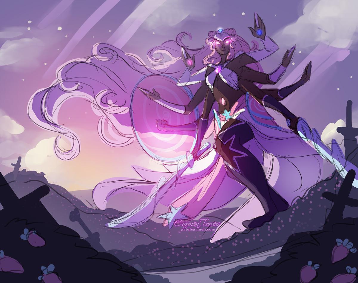 1200x949 Fanon Fusion of Rose, Pearl, Amethyst, And Garnet