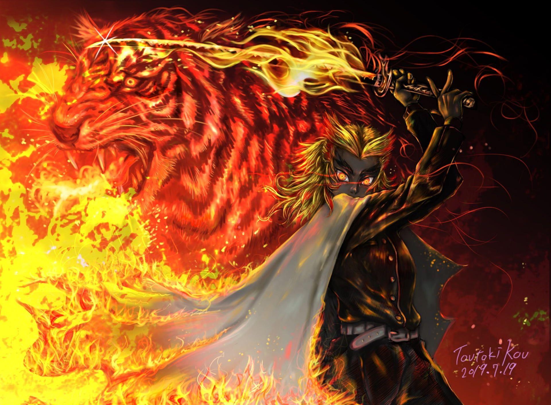 1920x1412 Anime Demon Slayer: Kimetsu no Yaiba Kyojuro Rengoku P #wallpaper #hdwallpaper #desktop. Fondos de pantalla hd, Heroe, Shingeky