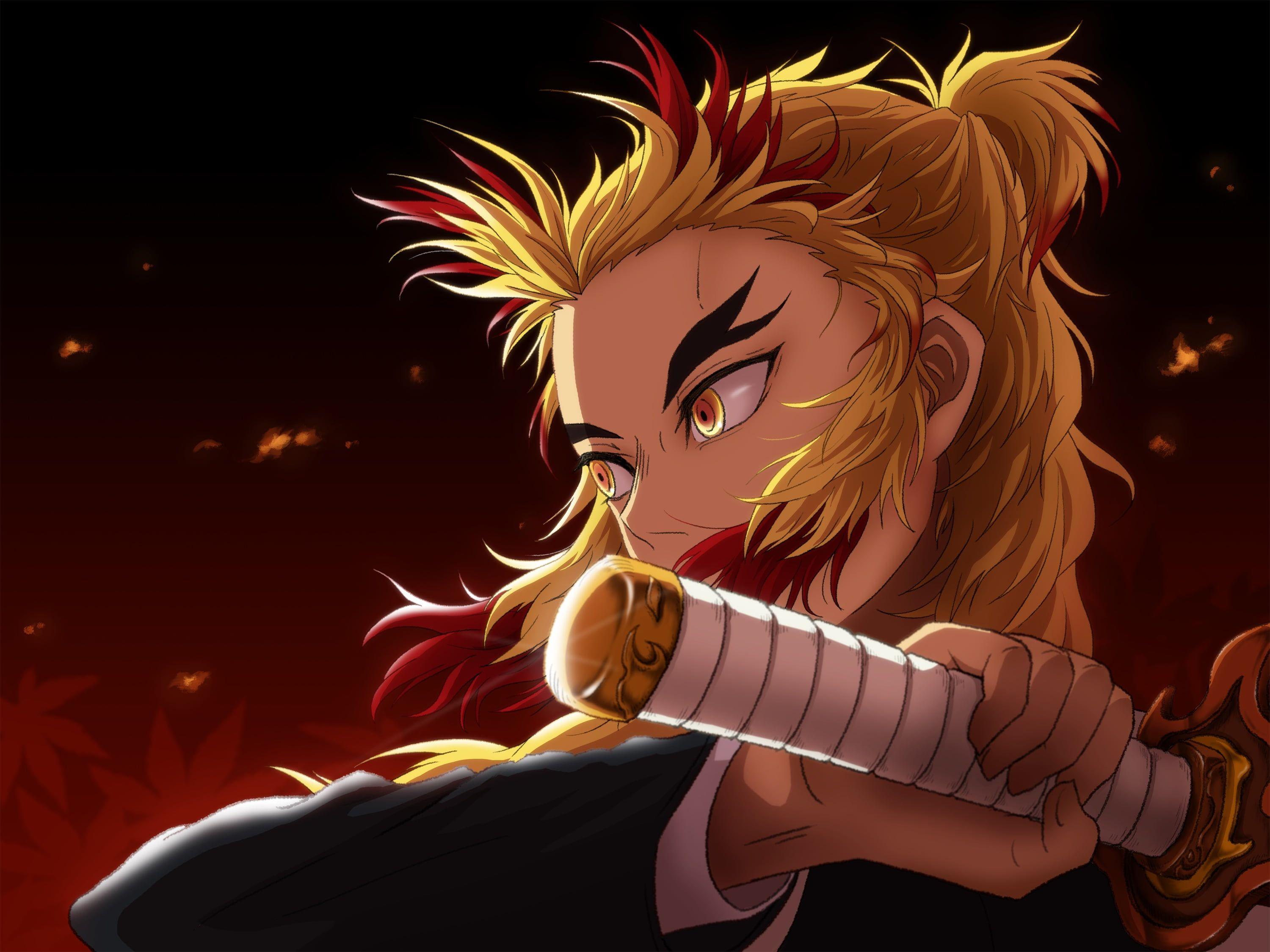 3000x2250 Anime Demon Slayer: Kimetsu no Yaiba Kyojuro Rengoku K #wallpaper #hdwallpaper #desktop. Anime, Slayer, Demon