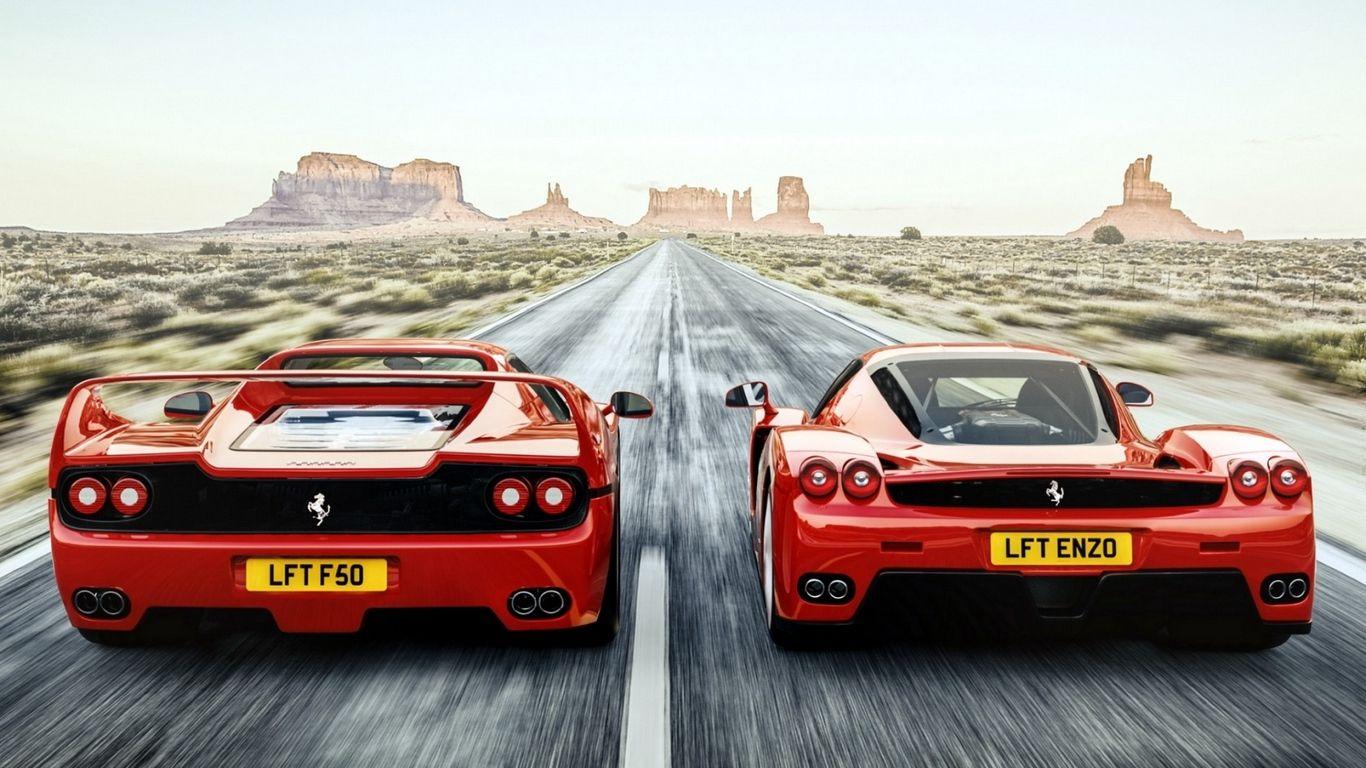 1366x768 Wallpaper enzo rear view speed ferrari f50 road. Ferrari, Ferrari enzo, Latest ferrari