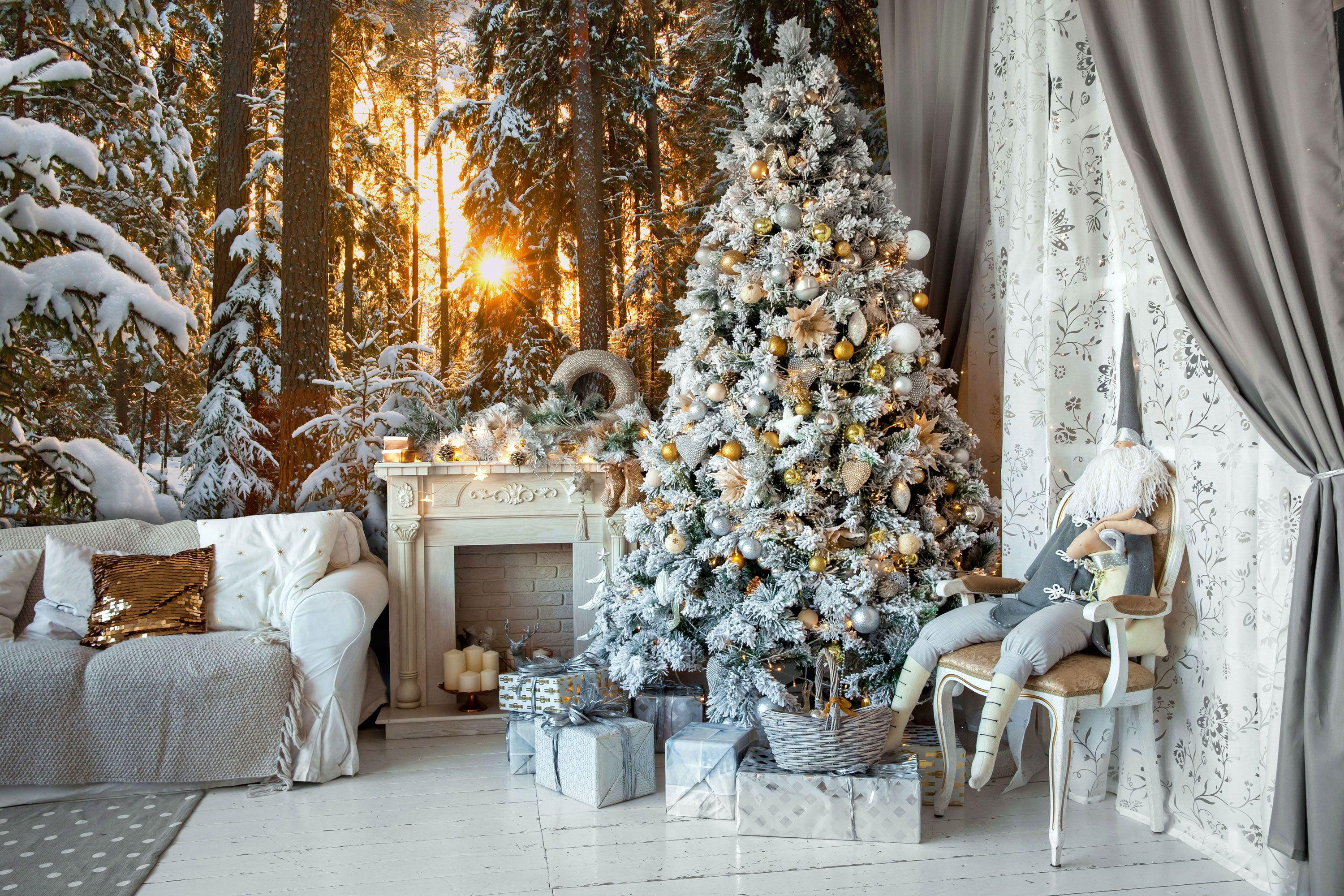 Tận hưởng không khí Giáng sinh ấm áp với phông nền Giáng sinh phòng khách đầy màu sắc và lộng lẫy. Hãy xem hình ảnh để cảm nhận sự đón đầu cho những ngày lễ thật tuyệt vời!