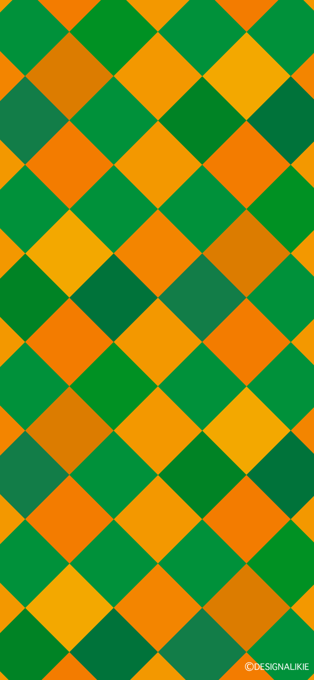 642x1389 Orange and Green Check Wallpaper for iPhone Free PNG Image｜Illustoon
