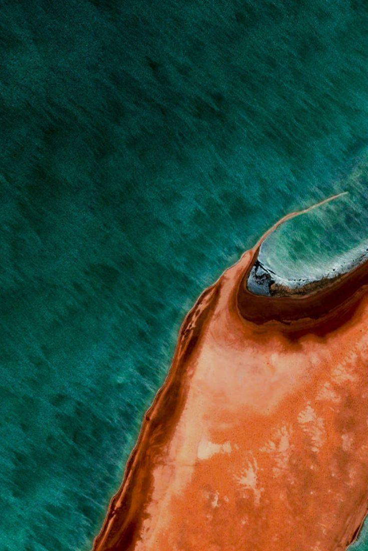 735x1102 Green Sea Orange Island. Island wallpaper, Orange, Green sea