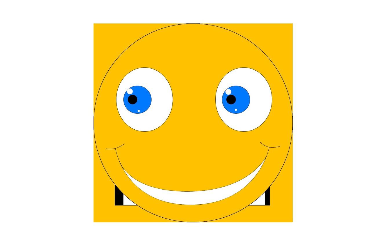 1332x850 Wallpaper cartoon, Wallpaper, figure, graphics, animation, muzzle, smile, graphics, smiley, picture, smiley, smile, funny, cartoon, Crank, smiling image for desktop, section минимализм