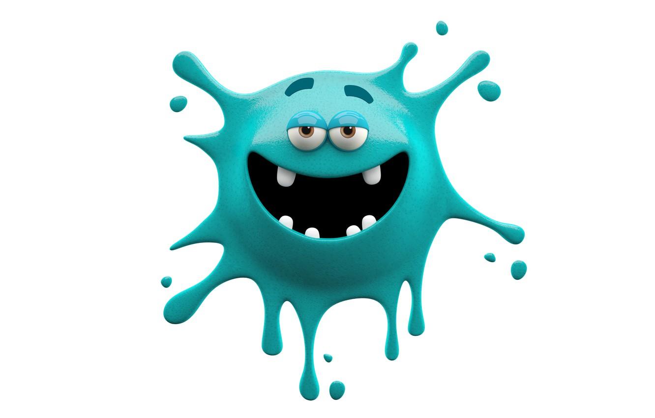 1332x850 Wallpaper character, monster, smile, paint, funny, cute image for desktop, section рендеринг