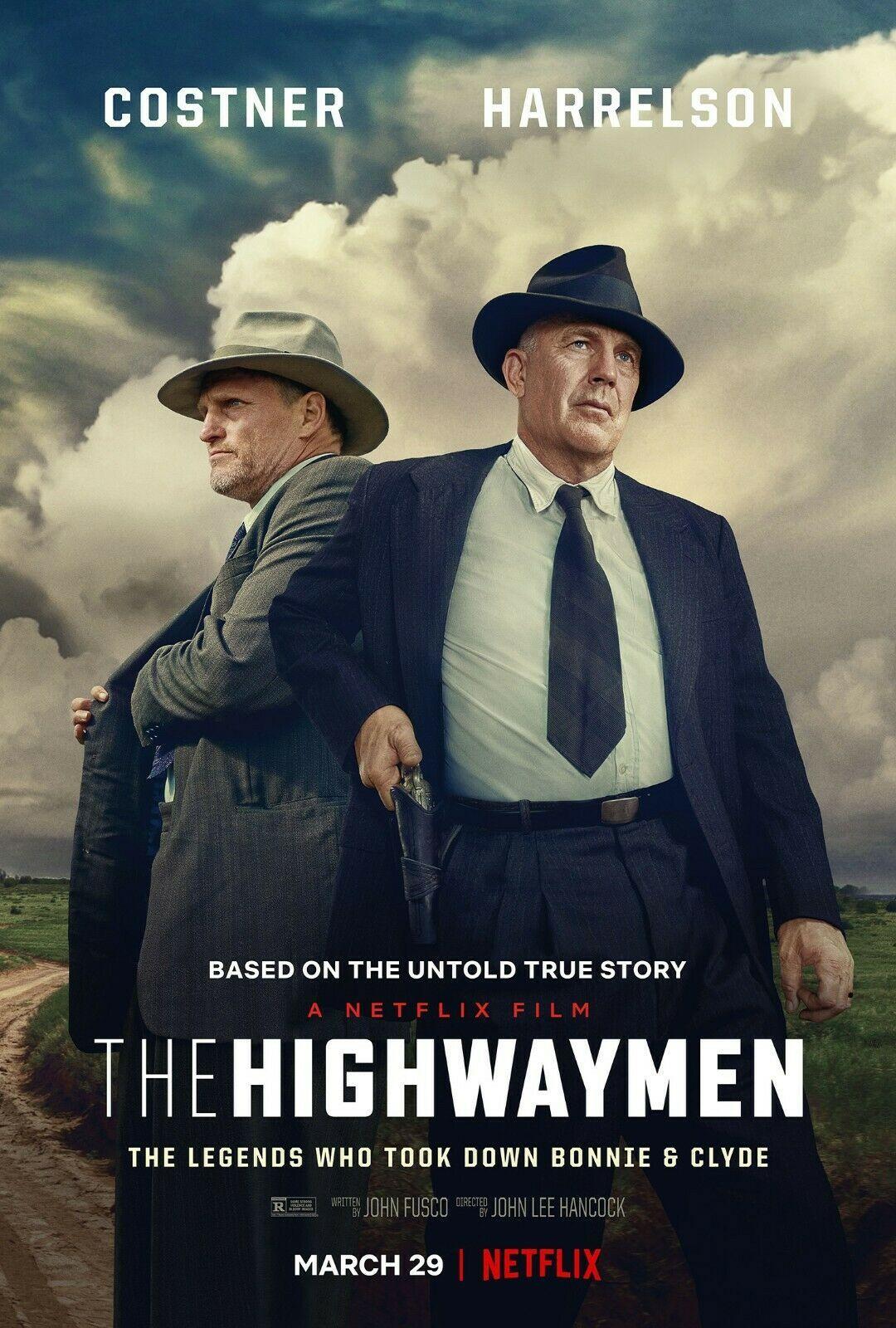 1080x1600 The Highwaymen Costner Harrelson Bonnie & Clyde Movie Poster