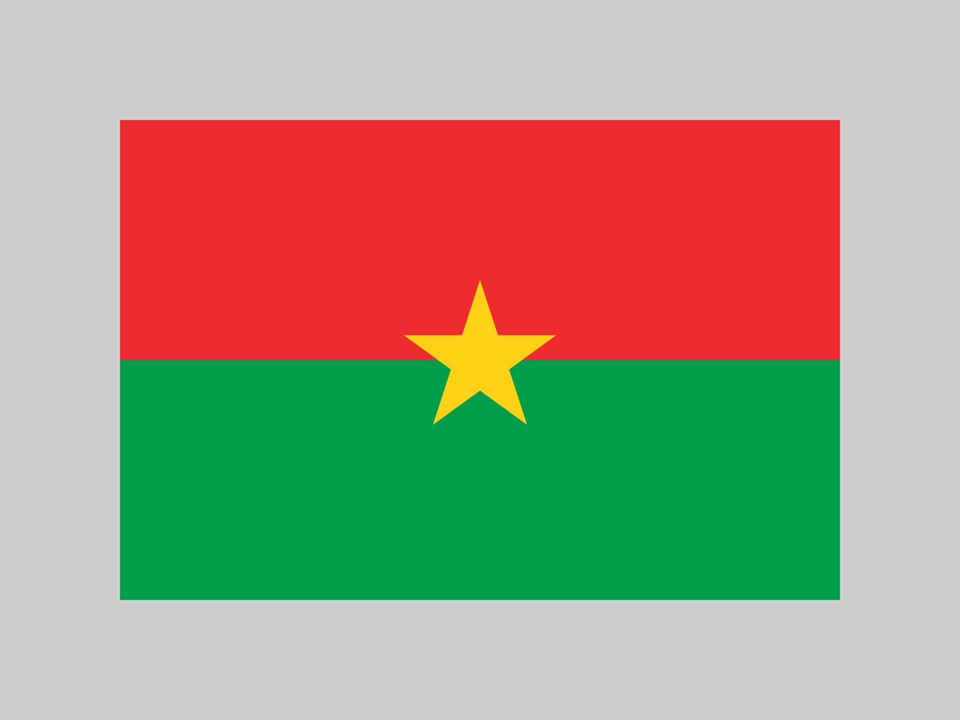 1920x1440 Burkina Faso flag, official colors and proportion. Vector illustration