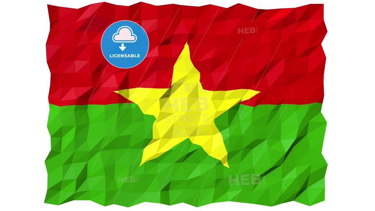 1280x720 Flag of Burkina Footage