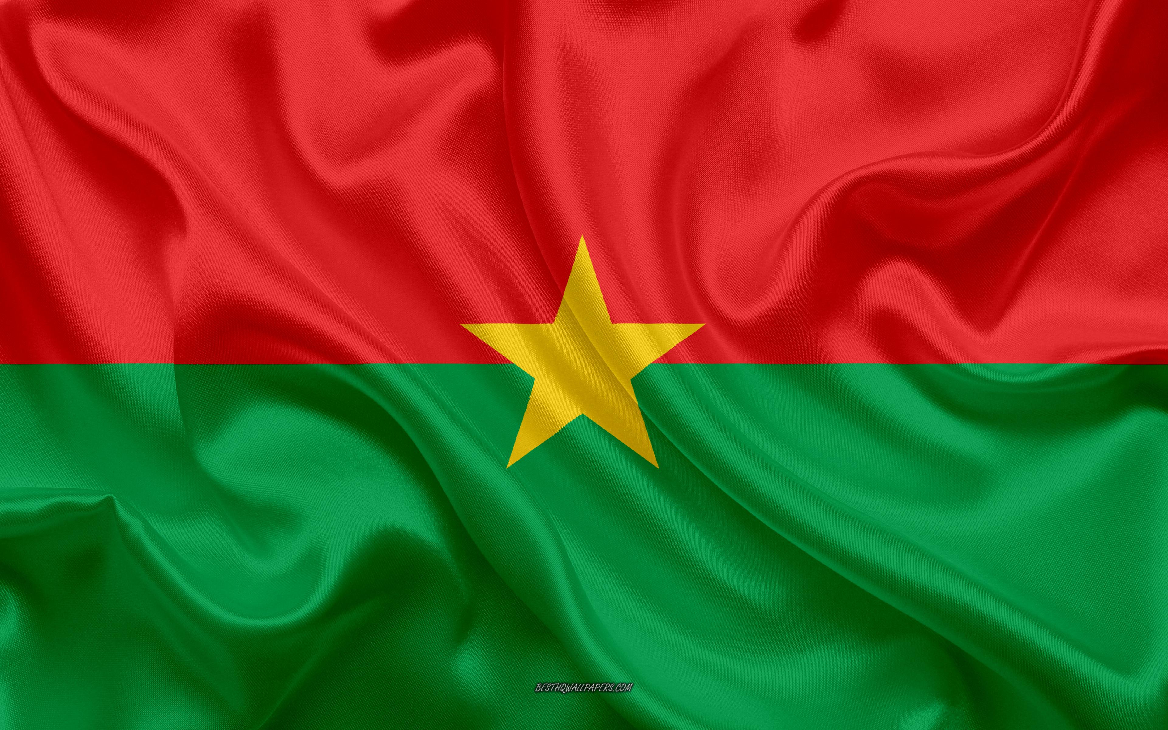 3840x2400 Download wallpaper Flag of Burkina Faso, 4k, silk texture, Burkina Faso flag, national symbol, silk flag, Burkina Faso for desktop with resolution 3840x2400. High Quality HD picture wallpaper