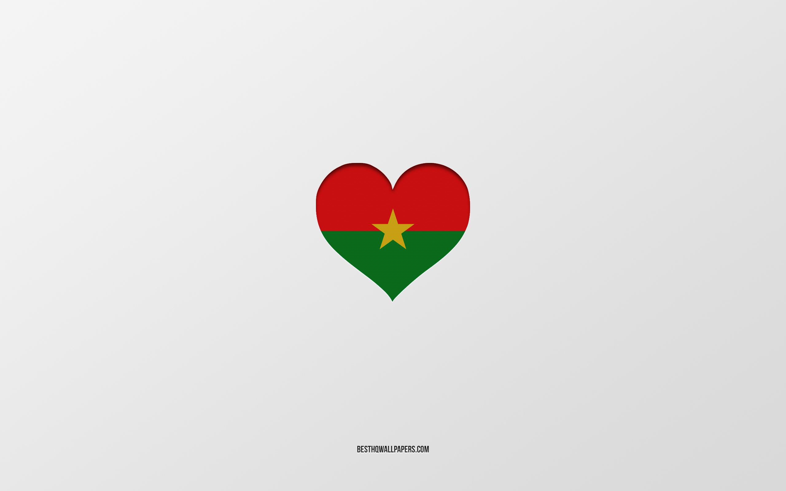 2560x1600 Download wallpaper I Love Burkina Faso, Africa countries, Burkina Faso, gray background, Burkina Faso flag heart, favorite country, Love Burkina Faso for desktop with resolution 2560x1600. High Quality HD picture wallpaper