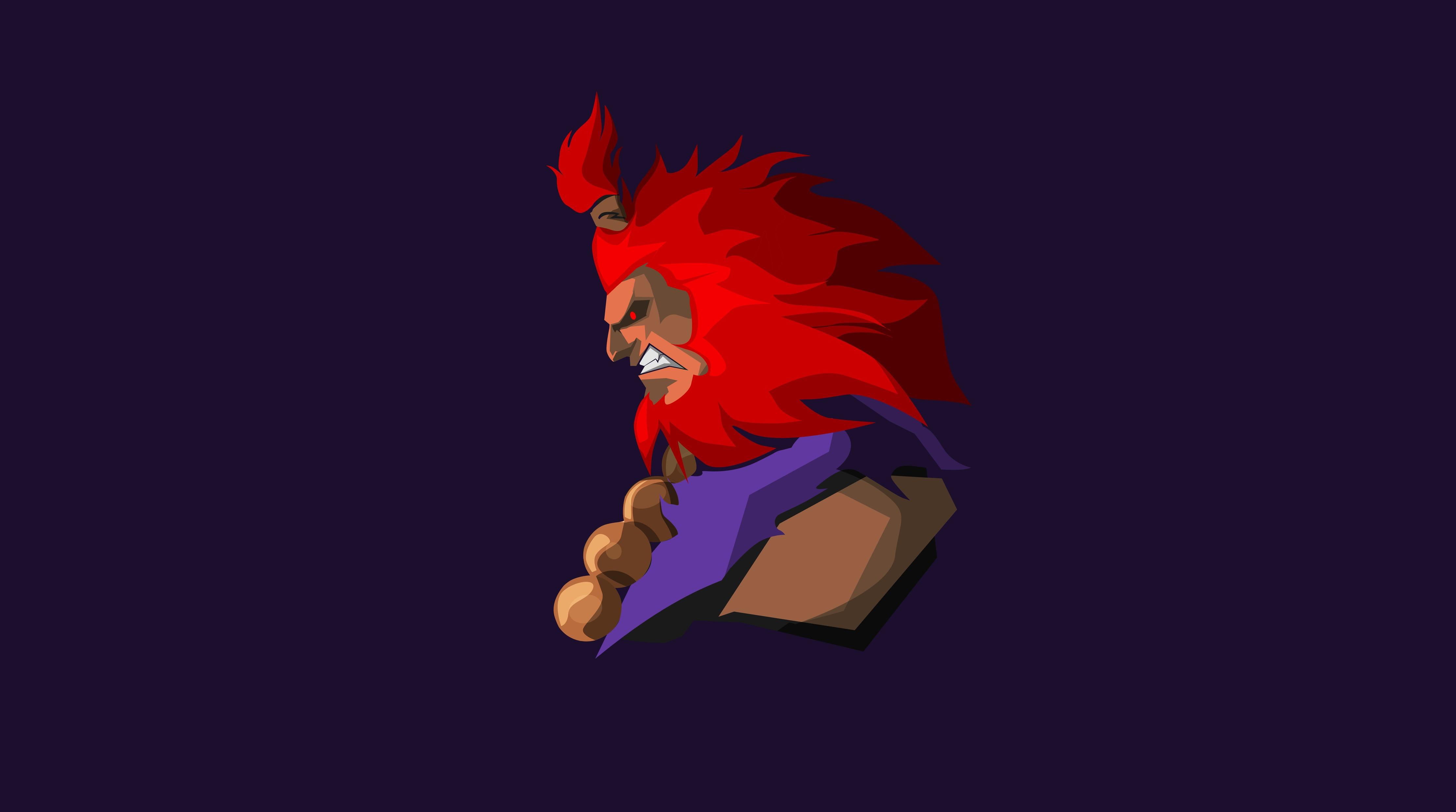 4445x2480 Akuma Street Fighter Minimal Wallpaper, HD Games 4K Wallpaper, Image and Background