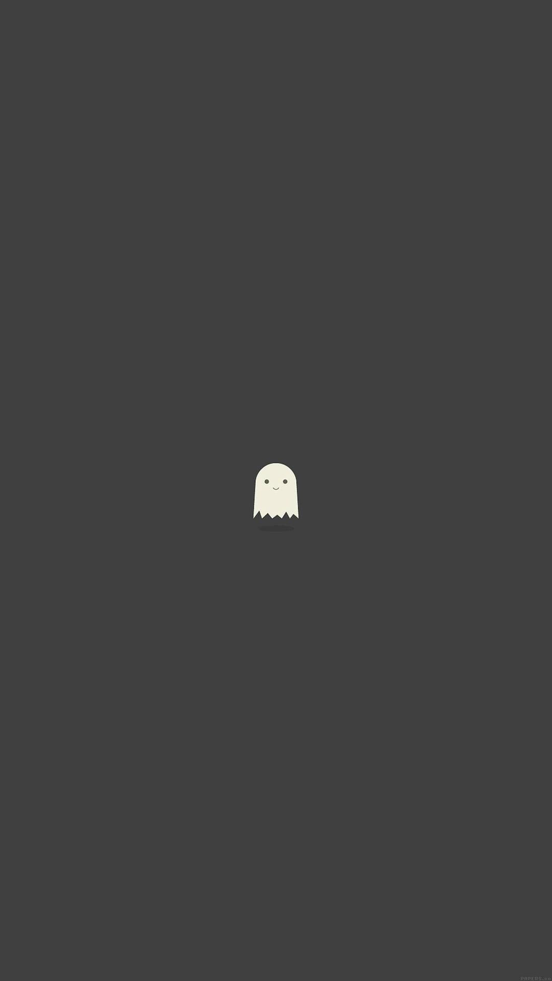 1080x1920 Download Cute Ghost Minimalist Black Phone Wallpaper