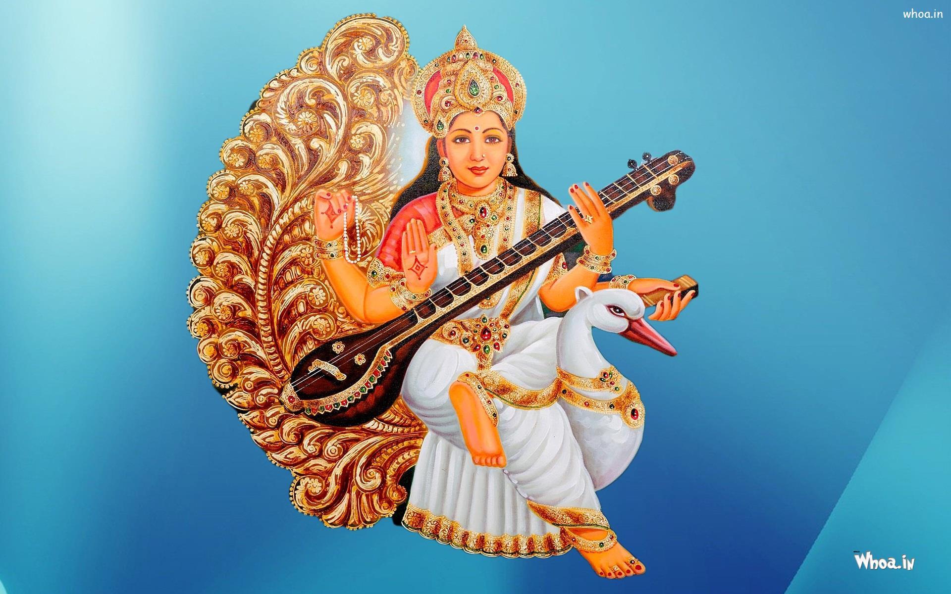 1920x1200 Lord Saraswati HD Wallpaper & Image Maa Saraswati Image Lord Saraswati Wallpaper