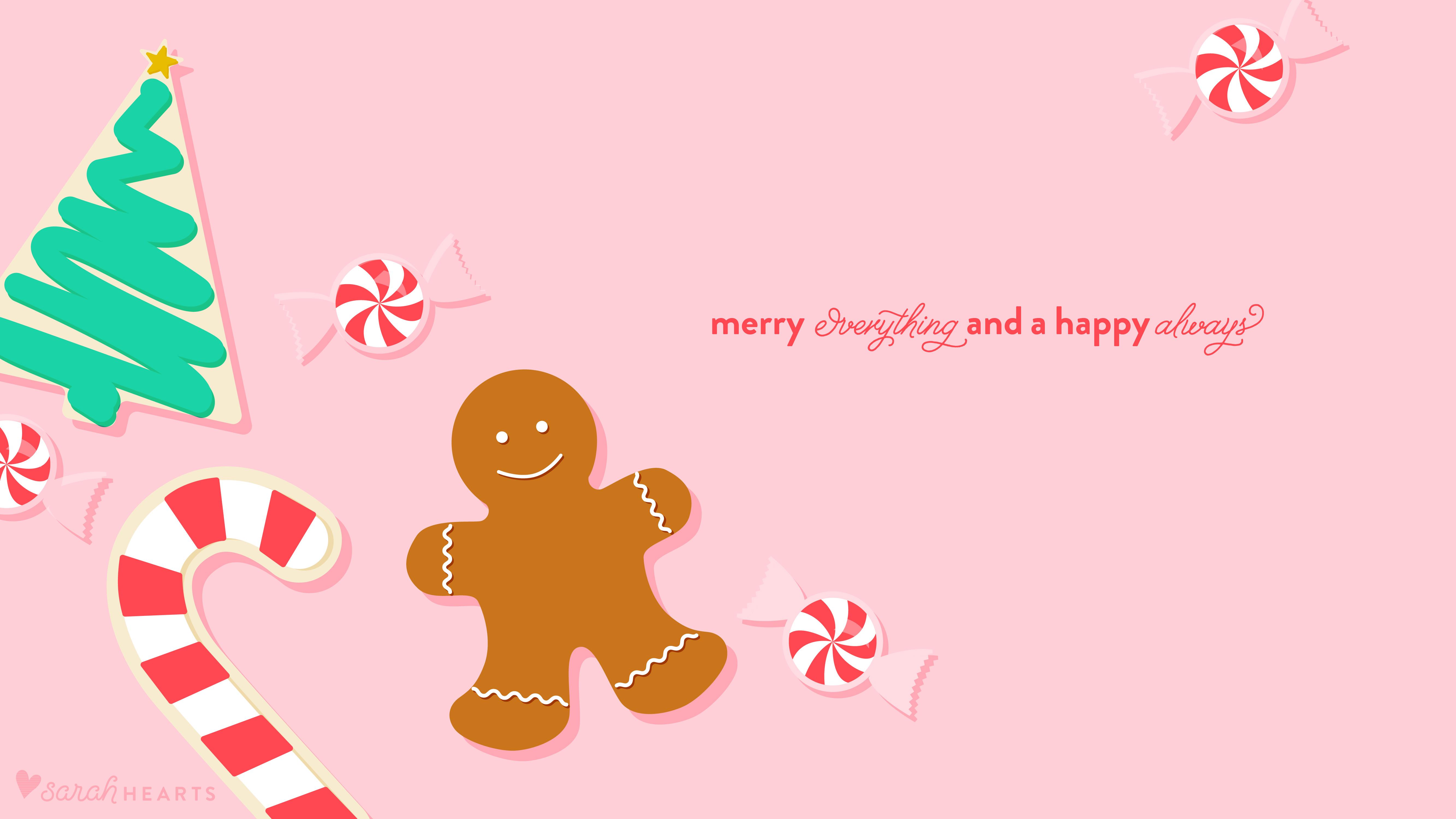 5333x3000 December 2016 Christmas Cookie Calendar Wallpaper