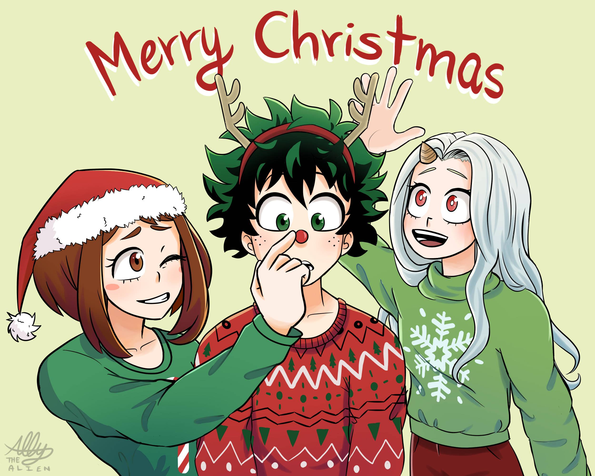 MHA Christmas Wallpapers - Top Free MHA Christmas Backgrounds ...