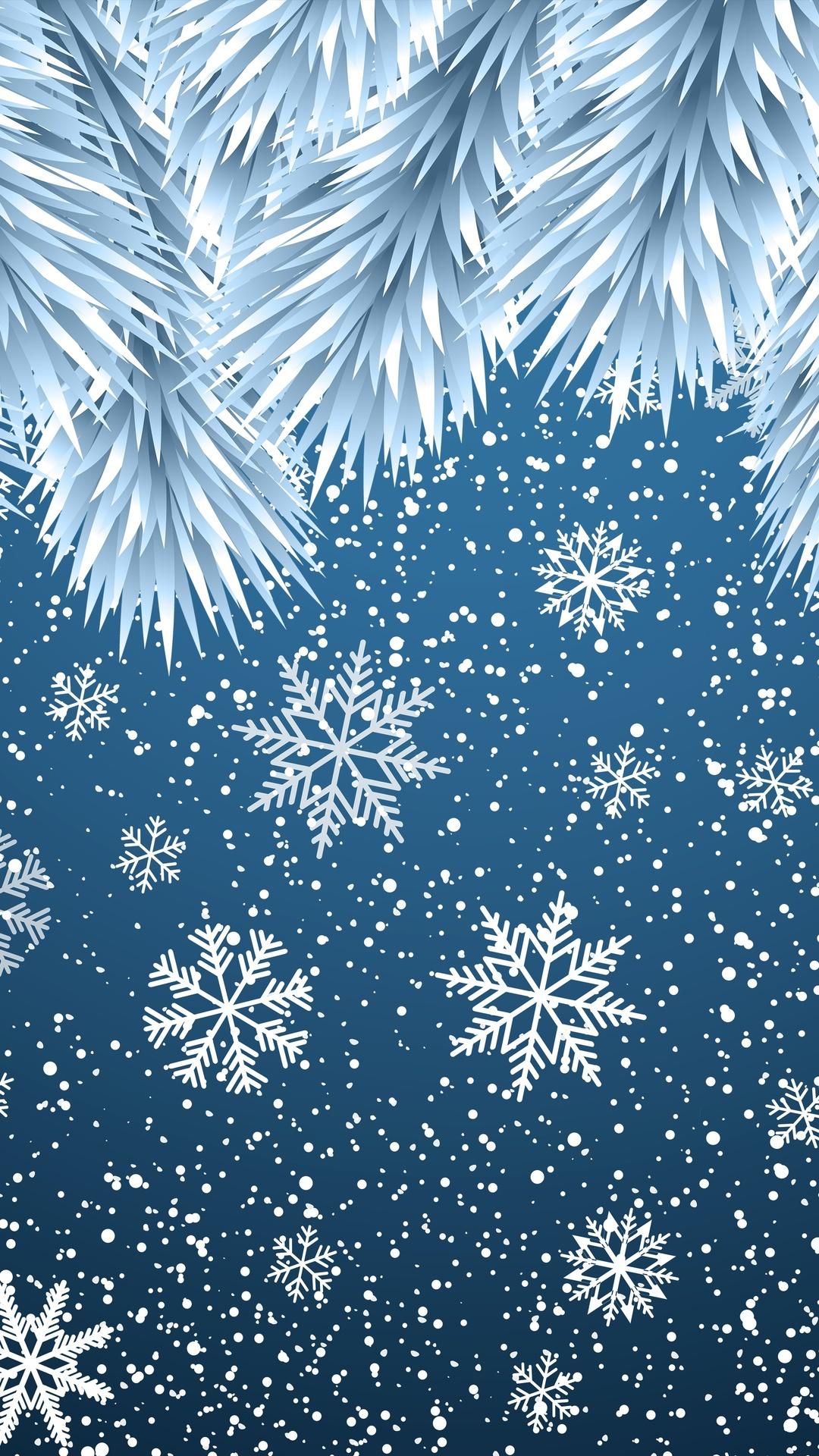 1080x1920 Christmas Snowflakes Background 8k iPhone 6s, 6 Plus, Pixel xl , One Plus 3t, 5 HD 4k Wallpaper, Image, Background, Photo and Picture