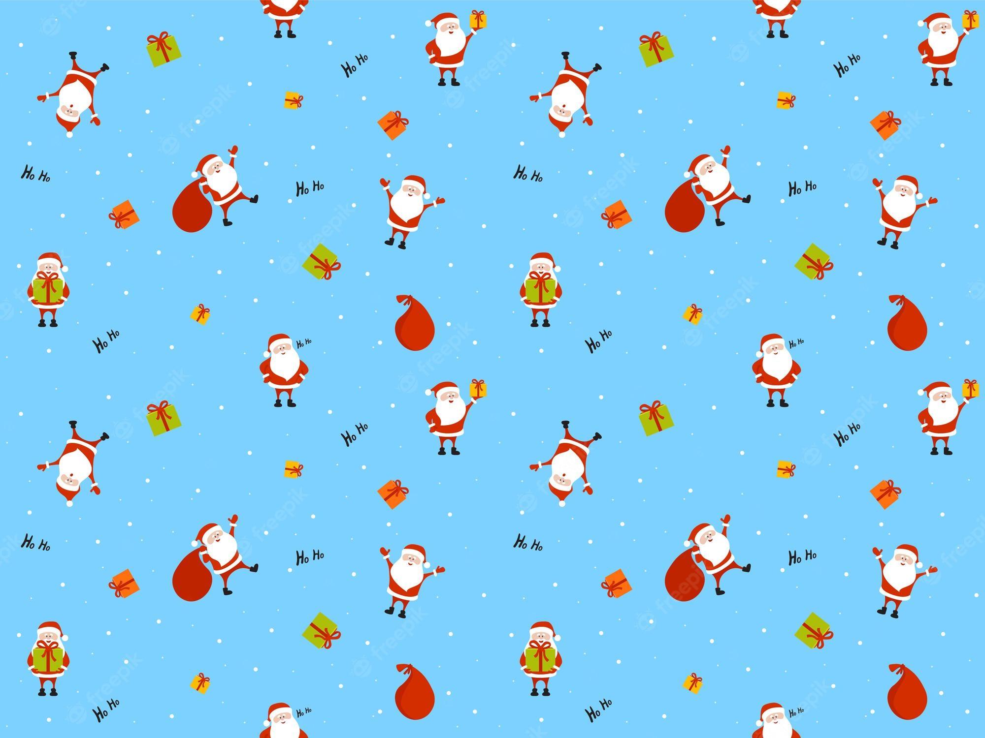 2000x1500 Premium Vector. Winter christmas vector seamless pattern in red. new years pixel background with reindeer, tree, snow and gift. for greeting cards, gift wrapping paper, wallpaper
