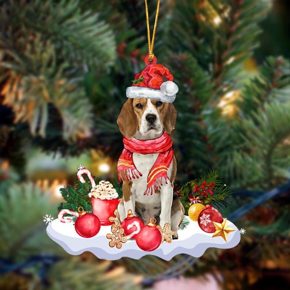 1000x1000 Beagle Better Christmas Hanging Christmas Plastic Hanging Ornament