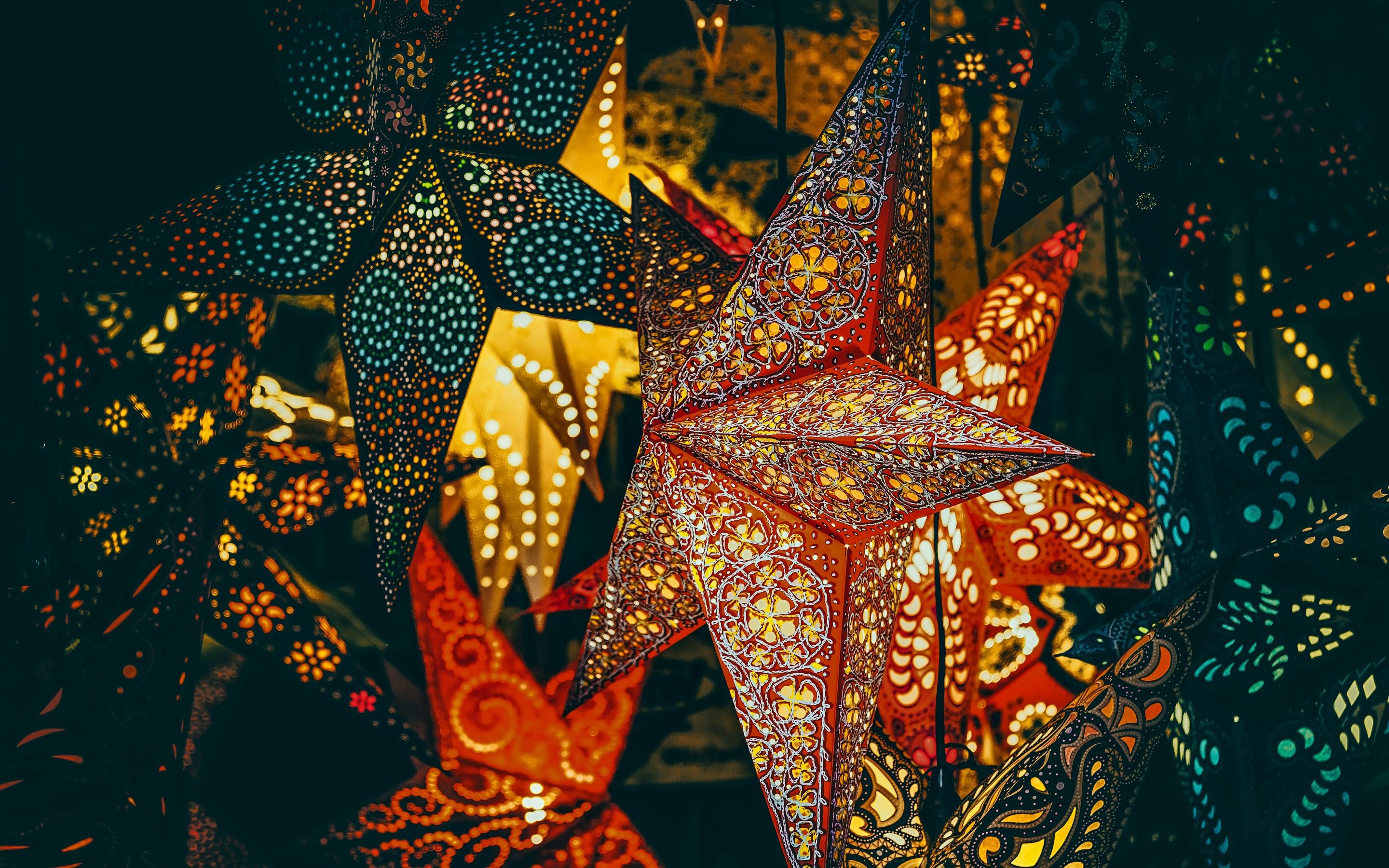2880x1800 Christmas Lights Wallpaper 4K, Stars, Celebrations Christmas